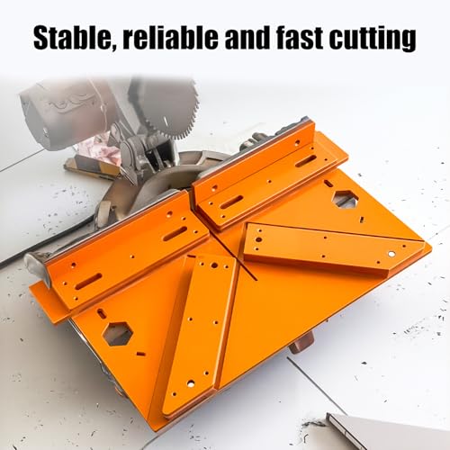 Gabarit de coupe 45 90 degres guide moulure avec base bois - 5