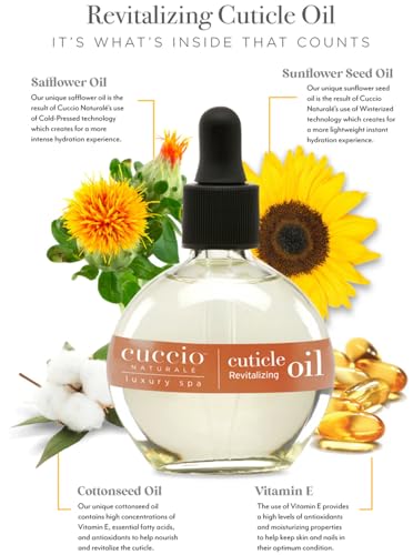 Cuccio Naturale Revitalizing - Hydrating Oil For Repaired Cuticles Overnight - Remedy For Damaged Skin And Thin Nails - Paraben And Cruelty-Free Formula - Vanilla Bean And Sugar - 2.5 Oz