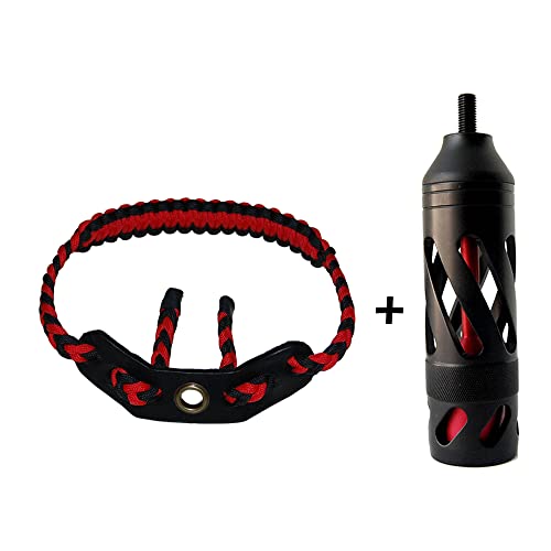 Toparchery Compound Bow Aluminum Stabilizer With Wrist Bow Sling Braided Hunting Shooting Target #TOP1