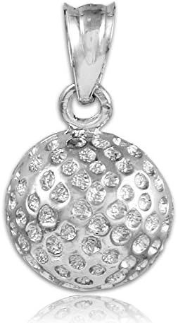 Claddagh Gold 925 Sterling Silver Golf Ball Charm Sports Pendant Necklace image 4