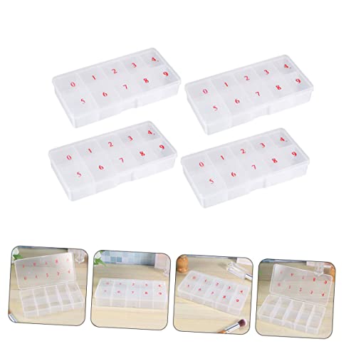 Beavorty Caixas De 4 Peças Caixa De Armazenamento De Arte Para Unhas Caixa De Armazenamento De Ornam