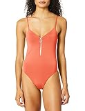 Bikini Lab Damen V-Neck One Piece Swimsuit Badeanzug, Melon, X-Small