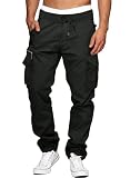 Elegancity Cargohose Herren Baumwolle Outdoorhose Lange Baggy Hosen Casual...