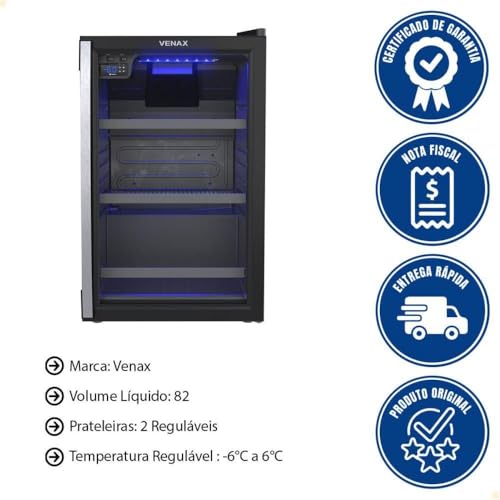 Cervejeira Venax Blue Light 100 Preto Fosco 220V