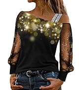 Maglietta Con Paillettes Donna – Brillantini, Manica Lunga, Perfetta Per Capodanno E Serate Speciali