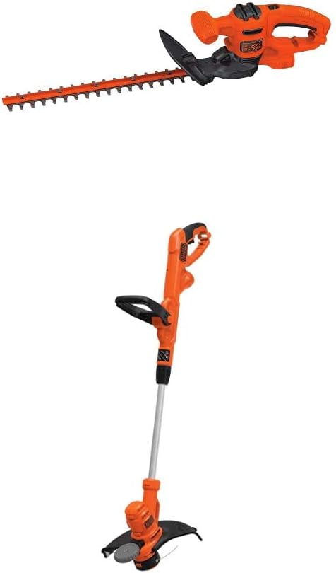 BLACK+DECKER Electric Hedge Trimmer (BEHT150) and String Trimmer with Auto Feed (BESTA510) | Weed Eater & Bush Cutter