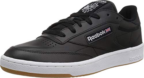 Reebok Men's Club C 85 Walking Shoe, Black/White Gum, 6 M US