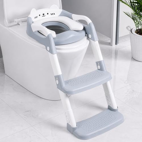 Orzbow Potty Training Seat with Step Stool Adjustable Height Anti-Slip