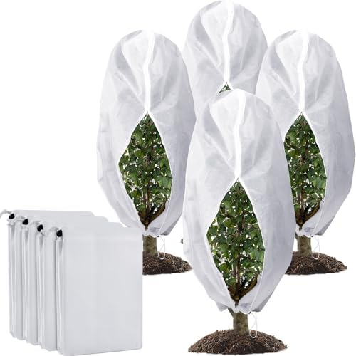 Telo Protettivo Antigelo Per Piante - Copertura In Tessuto Non Tessuto, Con Zip E Cordino, Riutilizzabile - Per Orto, Giardino, Serra