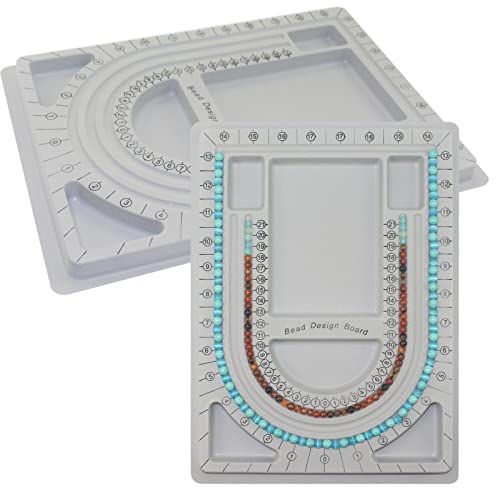 Necklace Design Board Flocked Beading Boards Bead Design Trays Beading Jewelry Design Mats For Jewelry Necklace Making (Type 2) #TOP2
