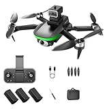 Remote Control Drone with 4K/6K Camera Aerial Photography Brushless Motor 4 Channels 6-Axis Gyro Kids Adults Beginner Foldable 2.4GHz RC Quadcopter Toy (Black 6K)