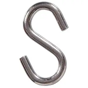 BRUSH HOUSE S Hook Heavy Duty Set of 2 Pcs, Silver