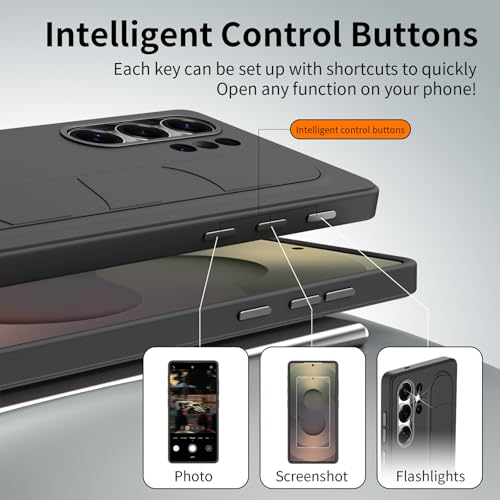 Image of for Samsung Galaxy S25 Ultra 5G with Smart Button, Standing Grip Phone Case with Kickstand, for Samsung S25 Ultra 5G Case Smart Button Cover | Hand Strap | Soft Touch | Stand Grip | Smart Butto