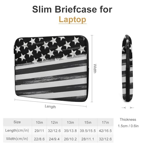 Funda para laptop con bandera americana negra, varios tamaños miniatura 2