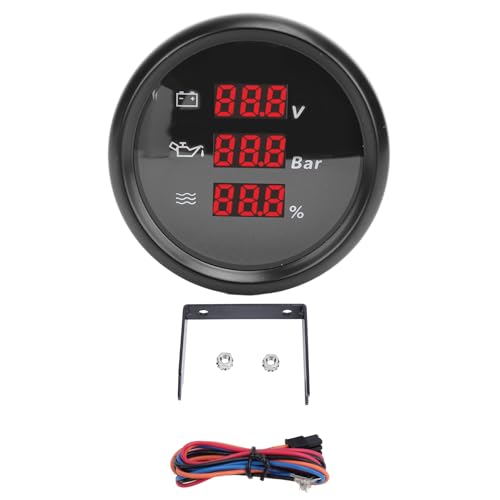 Indicador digital de 52mm resistente al agua para evitar fallos de presión y voltaje 5