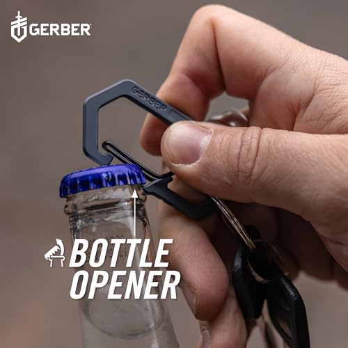 Gerber Carabiner EDC Keychain Multitool, Pocket Clip, Bottle Opener, Drab Red - image 5