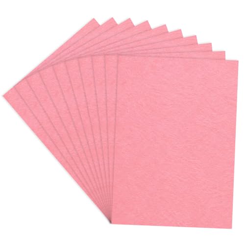 Image of Lakeer A3 Felt Sheets, 1mm Thick Stiff Fabric, Baby Pink, Pack of 10, for Crafts, Sewing, Scrapbooking, School Projects