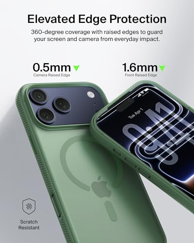 Image of Belkin iPhone 17 Pro Max Case | Slim, Anti-Yellowing, Anti-Scratch, 4M Drop Protection | 2 Years Warranty | Grip - Sage