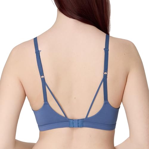 Image of Maidenform Women's Wireless Bra, Everyday Luxe T-Shirt Wireless Bras for Women, Convertible Straps, Smoothing