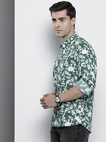 Image of The Indian Garage Co Men Cotton Regular Fit Full Sleeves Spread Collar Casual Shirt