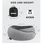 Travel Neck Pillow, Newly Upgraded Hooded Neck Pillow , 100% Pure Memory Foam Travel Pillow for Flight Headrest Sleep,Windproof and heat preservation,Suitable for use in Outdoor/Plane/Car/Office - Image 2