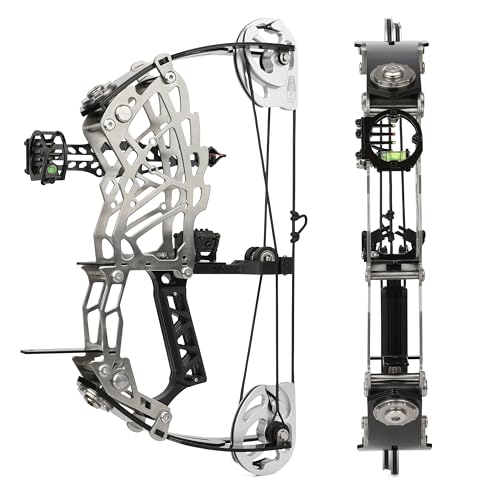 13Inch Compound Bow & Arrow Set for Adults Youth - 15-32 LB Adjustable Draw Weight, No Bow Press Needed (Style 2)