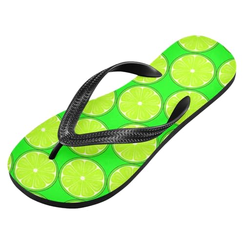 Sinestour Lime Green Circle Flip Flops for Beach Thong Sandals Anti-slip Lightweight Beach Slippers for House Indoor Outdoor2