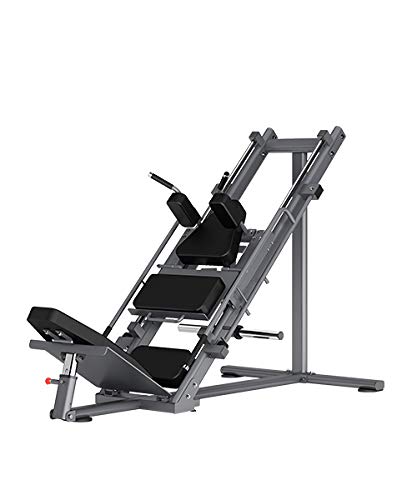 Insight FitnessHack Squat Machine - Black, Steel, 1503mm (D) x 1128mm (W) x 1503mm (H), 440 lbs Max Weight, Grey Family