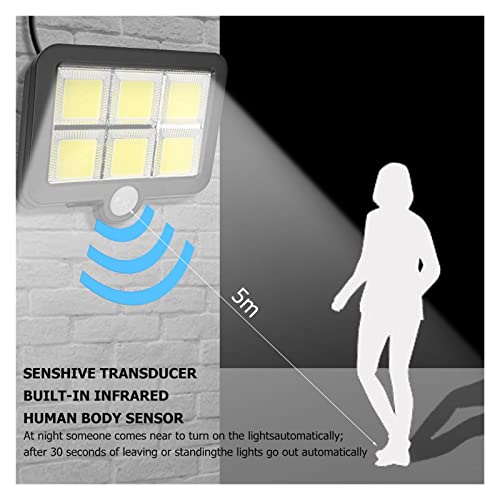 Luz solar impermeable 108COB para iluminar exteriores oscuros sin cables 7