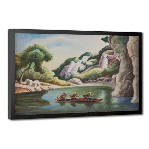 Impression sur toile Jon Boat de Benton cadre suspendu 41x61 cm WCYB