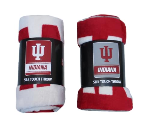 VF Indiana Hoosiers Set of 2 Throw Blankets, 45" x 60" inches Polyester Team Colors (45" x 60")
