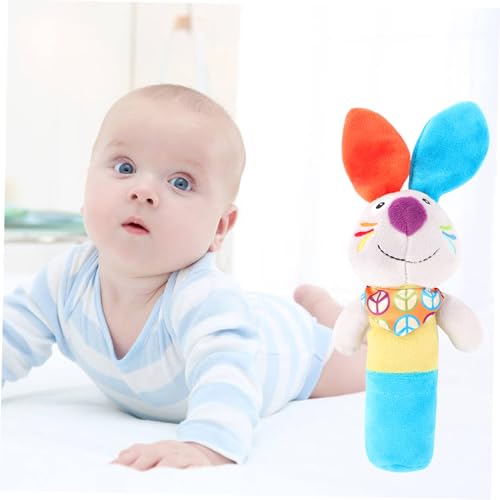 Coordination œil-main hochet lapin bleu bébé 1 an