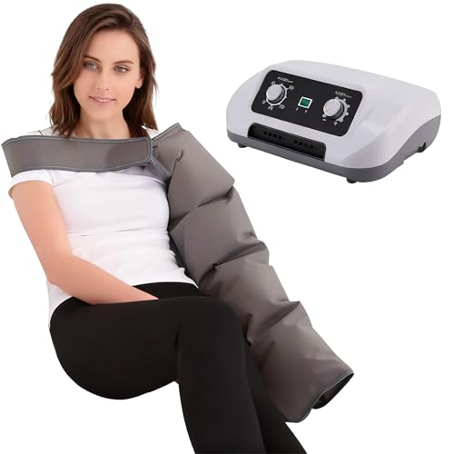 Masajeador de brazo portátil Widppsopt de 4 cámaras con compresión de aire para uso doméstico. Sistema de presoterapia eléctrica. Terapia de un solo brazo para oficinistas. Drenaje linfático
