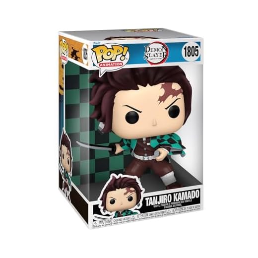 Funko Pop! Jumbo: Demon Slayer - Tanjiro - Guardianes de la Noche - Figura de Vinilo Coleccionable - Idea de Regalo - Mercancia Oficial - Juguetes para Niños y Adultos - Anime Fans