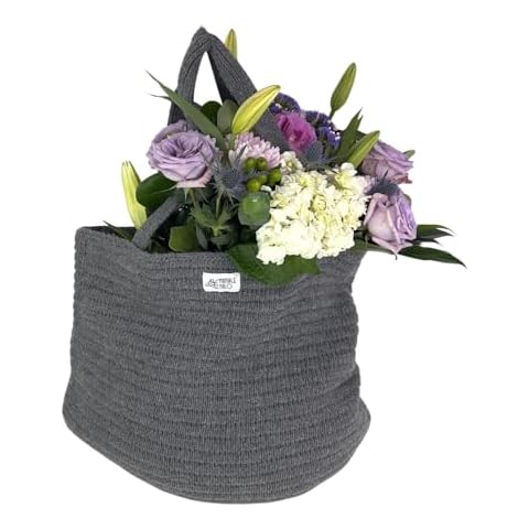 Humble Hilo Knitted Tote Bag Large Versatile Soft Bucket Purse (Tote Bag, Dark Grey) Cover