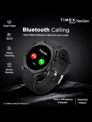 Image of TIMEX Smart NexGen 1.43 inch(3.6cm) AMOLED Display with Functional Crown and BT Calling Smartwatch for Unisex - TWTXW702T