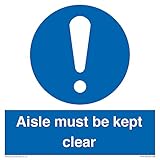 Schild Aisle Must Be Kept Clear, 200 x 200 mm, S20