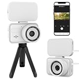 FUVISION Time Lapse Camera - 4K WiFi Jobsite Camera - No LCD Screen - Fill Light - Ideal for Indoor Cooking, Plants & Drawing (White)