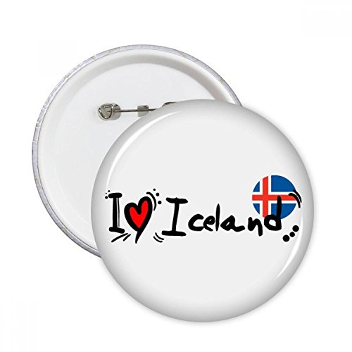 Badge Islande drapeau Coeur pour customiser vos vêtements de voyage