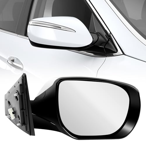 Right Passenger Side Mirror Fit for 2013-2018 Hyundai santa Fe Sport, Rear View Mirror with Manual Folding, Power Glass, Heated, Turn signals and Can be DIY Paintable, Replace HY1321201 (6 Pins)