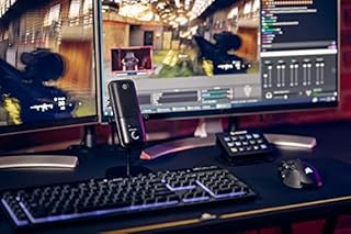 Elgato Wave:3, microfono condensatore USB premium per streaming, podcast, gaming e home office, software di mixaggio gratis, plug-in per effetti audio, anti-distorsione, plug ’n play, per Mac e PC
