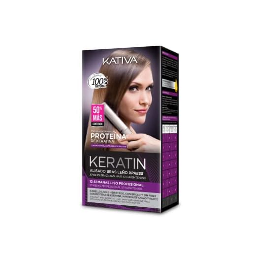 KATIVA Alisado Brasileño de Pelo, Hidratante con Keratina y Aceite de Argán orgánico