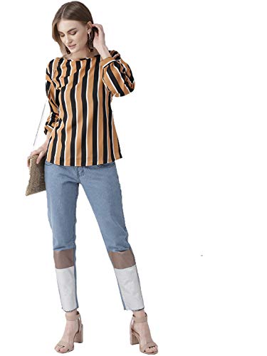 Image of Style Quotient Women Maroon & Navy Striped Top