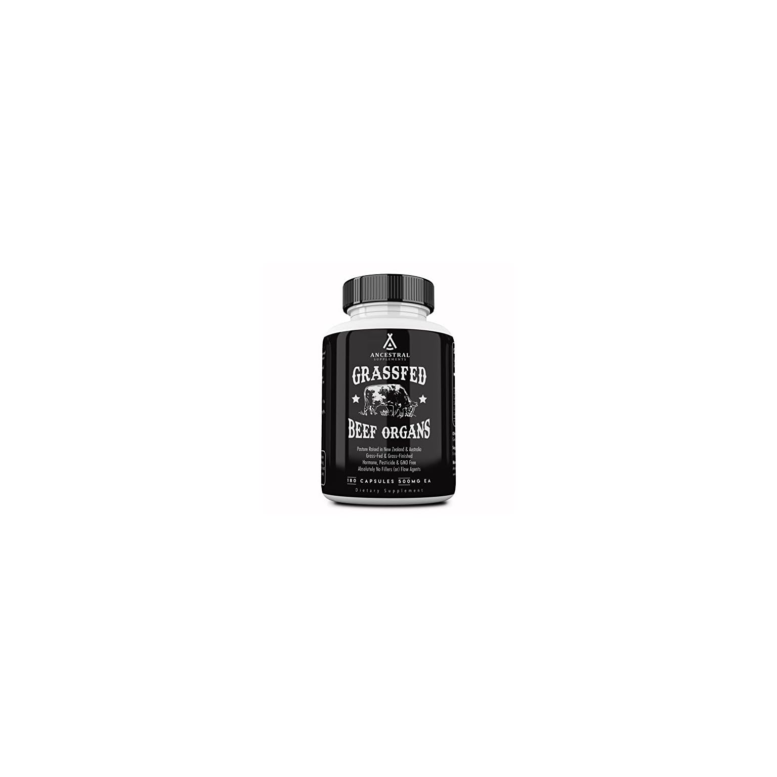 Ancestral Supplements Grass Fed Beef Organ Supplement, Supports Whole