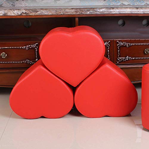 Taburete de madera maciza con diseño de corazón estable y compacto 3