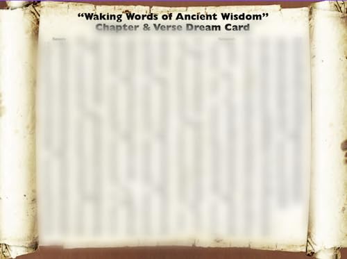 Breath of the Spirit Ministries Waking Words of Ancient Wisdom Chapter & Verse Dream Card