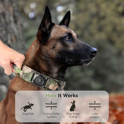 Image of 2026 Upgrade Waterproof Tactical AirTag Dog Collar, Built in AirTag Holder
