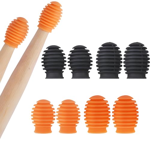 8 Piezas Puntas de Silicona para Baquetas con Diseño en Espiral miniatura 1