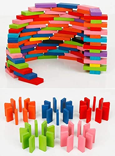 Image of AEXONIZ TOYS 100 Piece Wooden Building Blocks Toy for Kids,Block Game for 3-8 Years Old Kids Boys & Girls,Random Color ( Block Toys for Kids )