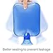 U UBEGOOD Hot Water Bottle with Knit Cover, Transparent Hot Water Bag, Good for Pain Relief (2 Liters, Blue/Red)